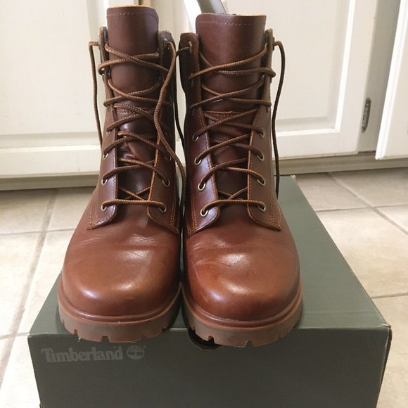 Timberland Jayne 6" Waterproof Boots - Brown Full Grain Leather 8